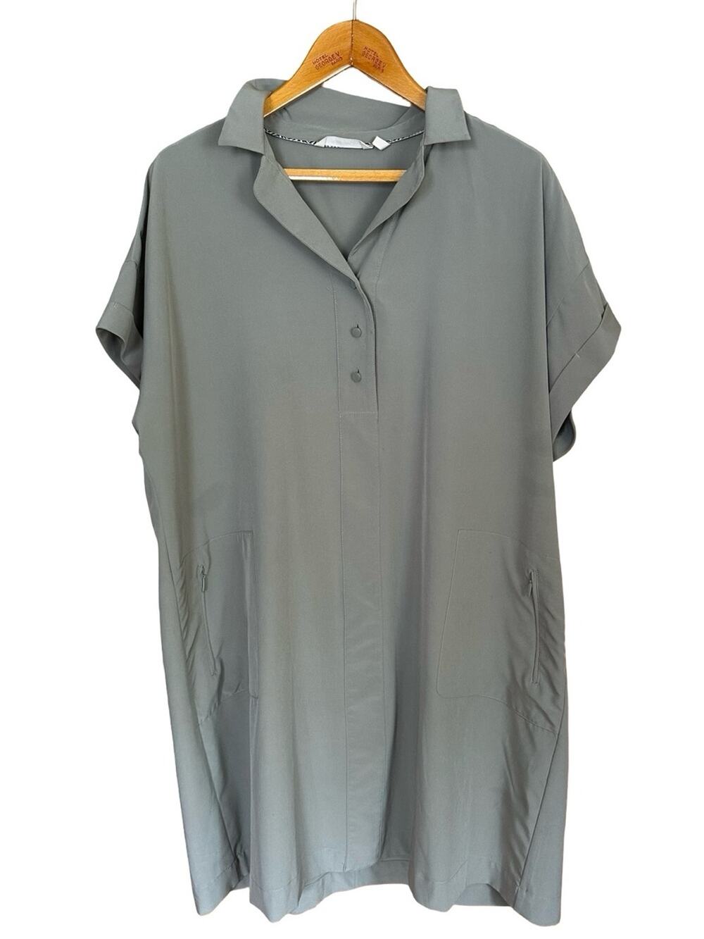 Soft Surroundings Shirt Dress Midi Flowy Sage Green XL